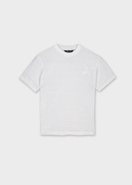 Camiseta m/c punto estructura Nata