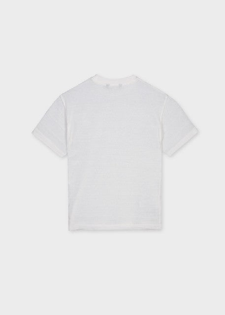 Camiseta m/c punto estructura Nata