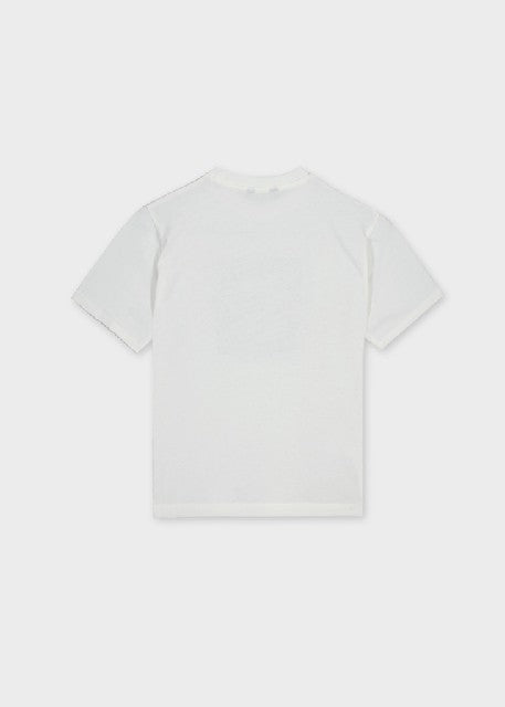 Camiseta m/c embossed formal  Nata