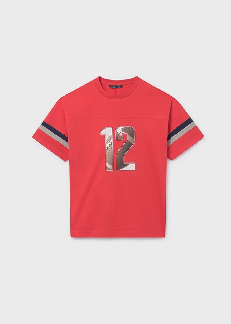 Camiseta m/c combinada        Tomate