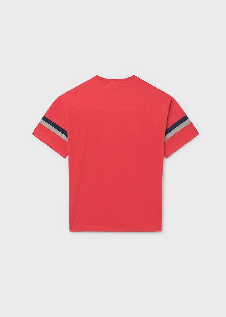 Camiseta m/c combinada        Tomate