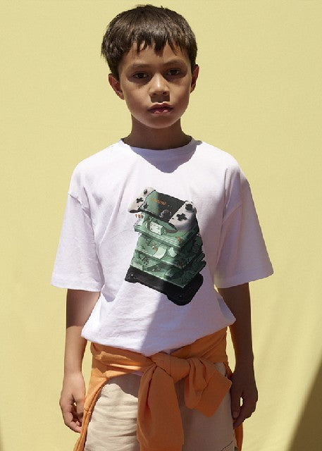 Camiseta m/c print            Blanco