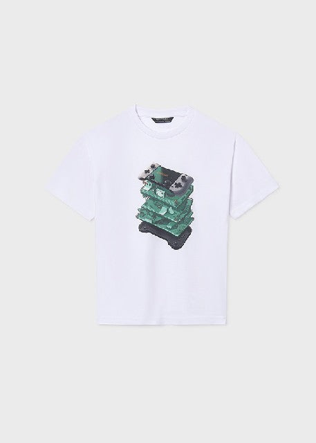 Camiseta m/c print            Blanco