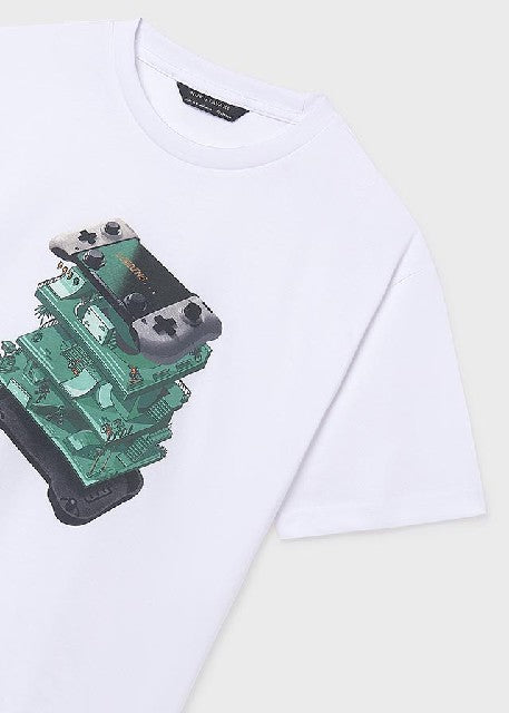 Camiseta m/c print            Blanco