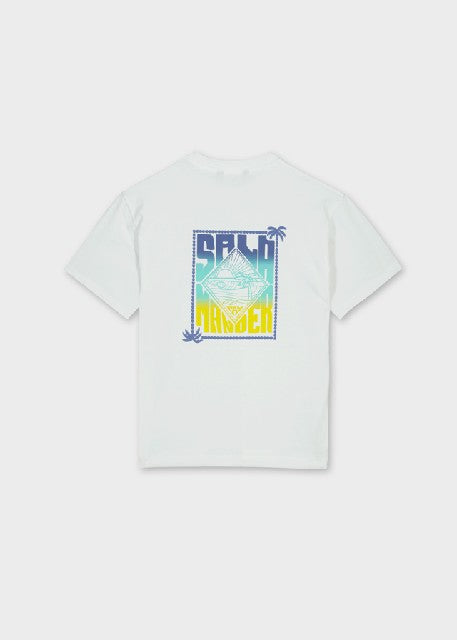 Camiseta m/c back print       Bco-lemon