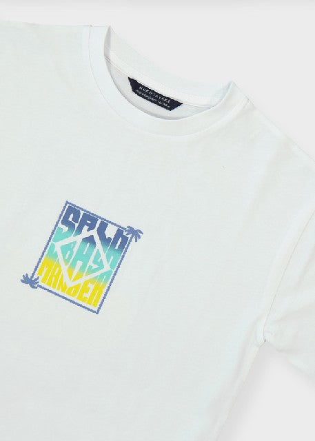 Camiseta m/c back print       Bco-lemon