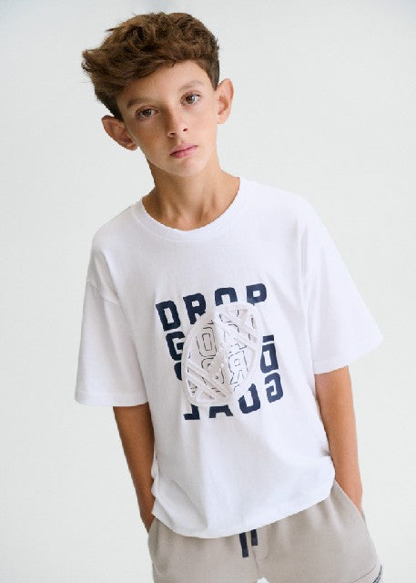 Camiseta m/c embossed         Blanco