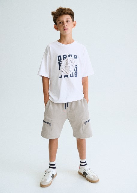 Camiseta m/c embossed         Blanco