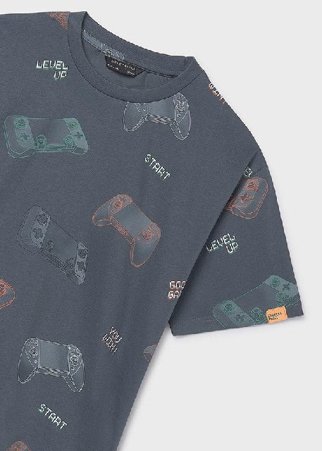 Camiseta m/c estampada        Plomo