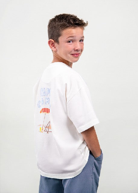 Camiseta m/c -happy combo-    Nata