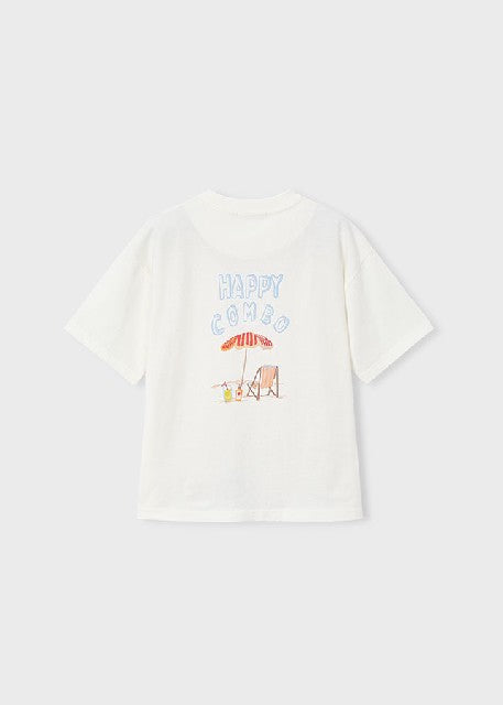 Camiseta m/c -happy combo-    Nata