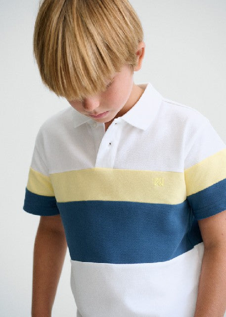 Polo m/c blocking             Bco-lemon