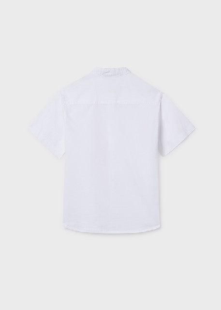 Camisa m/c cuello mao         Blanco