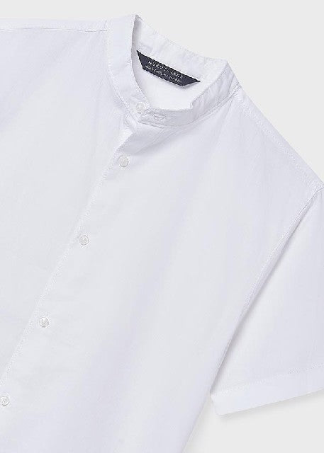 Camisa m/c cuello mao         Blanco