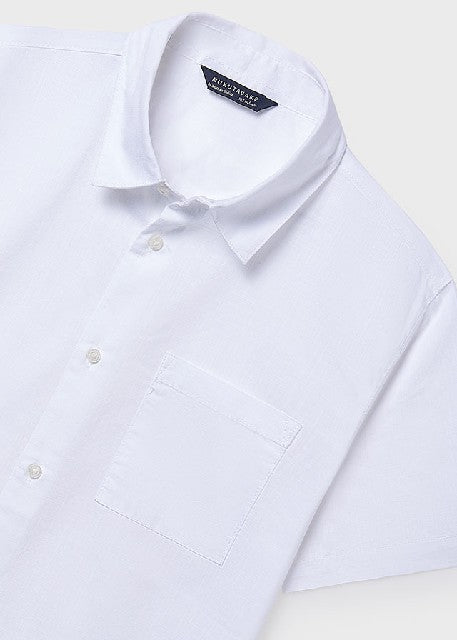 Camisa m/c cuello camisero    Blanco