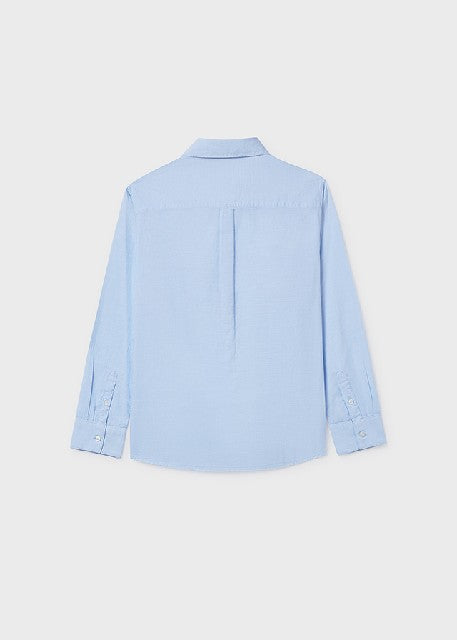 Camisa m/l cuello camisero    Celeste