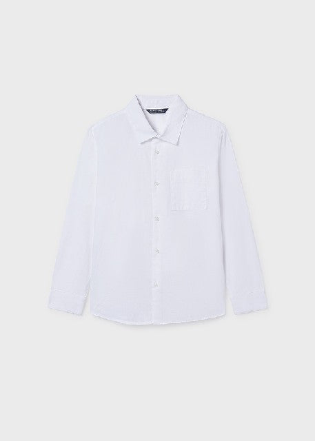 Camisa m/l cuello camisero    Blanco