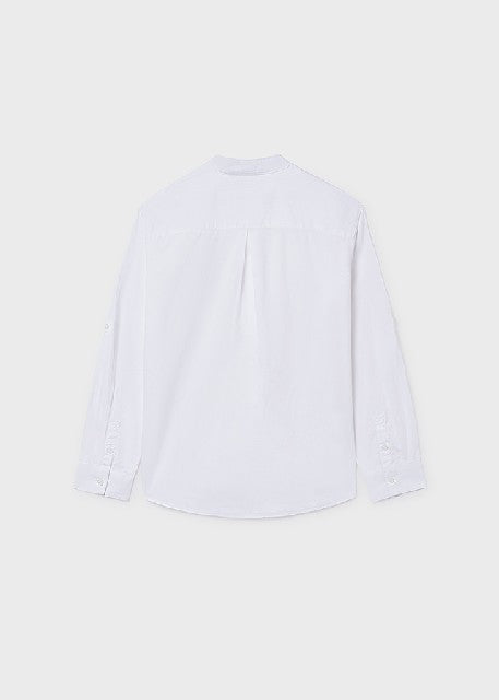 Camisa m/l cuello mao         Blanco
