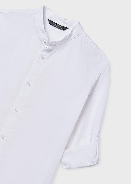 Camisa m/l cuello mao         Blanco