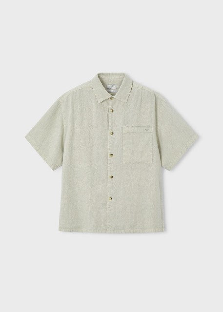 Camisa m/c lino comfy         Oliva