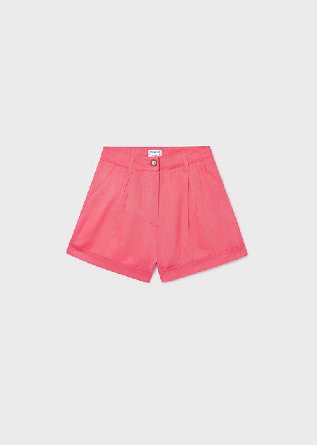 Pantalon corto imitacion lino Coral