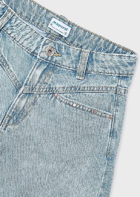 Pantalon corto tejano remache Claro
