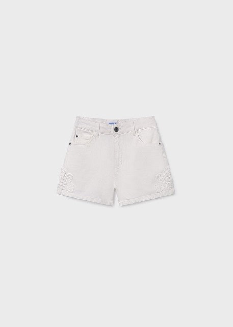 Pantalon corto sarga fantasia Crudo