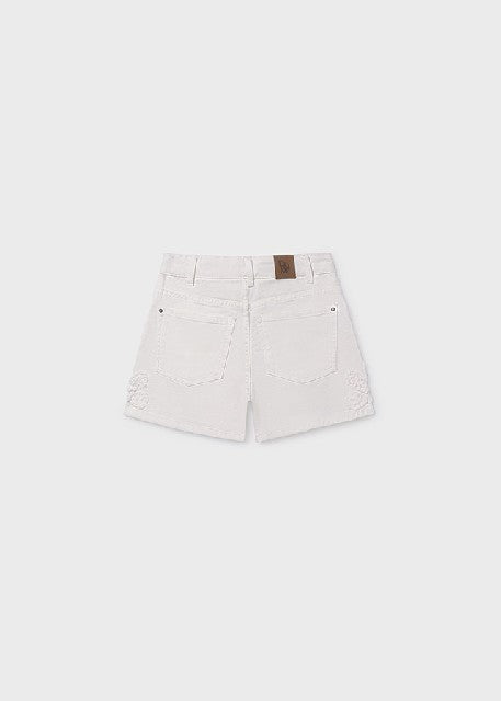 Pantalon corto sarga fantasia Crudo