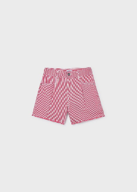 Pantalon corto rayas tejanas  Cereza