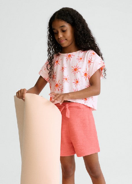 Pantalon corto estructura     Flamingo