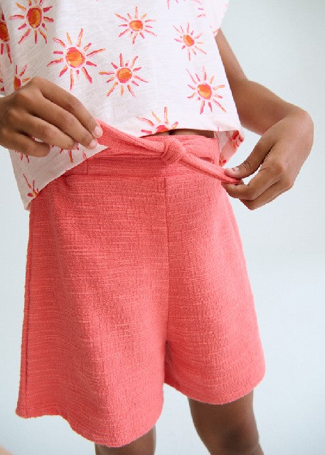 Pantalon corto estructura     Flamingo
