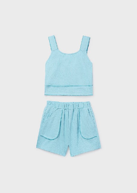 Conj. short puntada concha    Agua