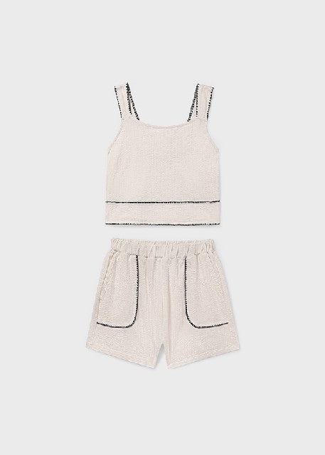 Conj. short puntada concha    Hueso