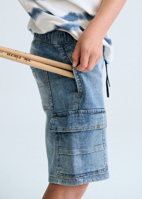 Bermuda denim cargo           Medio