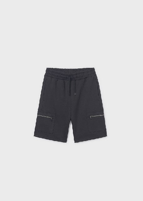 Bermuda interlock cremalleras Negro