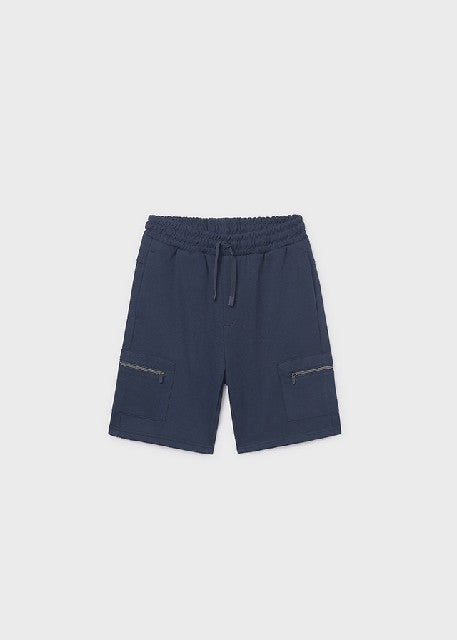 Bermuda interlock cremalleras Marino