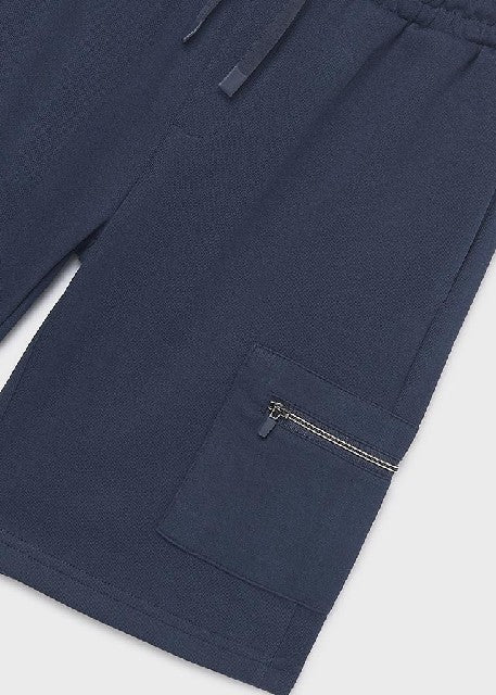 Bermuda interlock cremalleras Marino