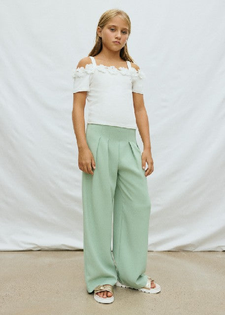 Pantalon largo crepe          Salvia