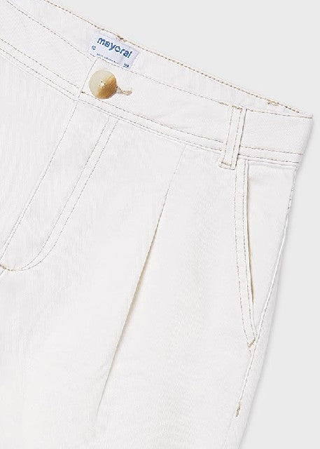 Pantalon largo sarga          Crudo