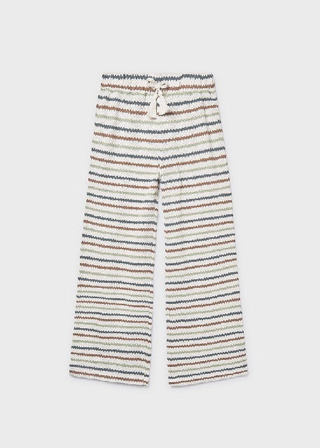 Pantalon largo tipo crochet   Hueso-arci