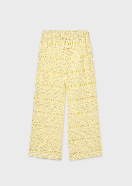 Pantalon largo tipo crochet   Vainilla
