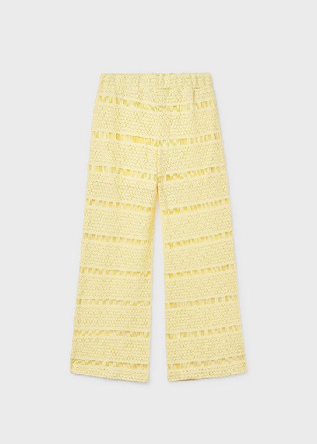 Pantalon largo tipo crochet   Vainilla