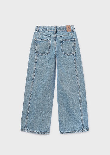 Pantalon largo tejano wide le Medio