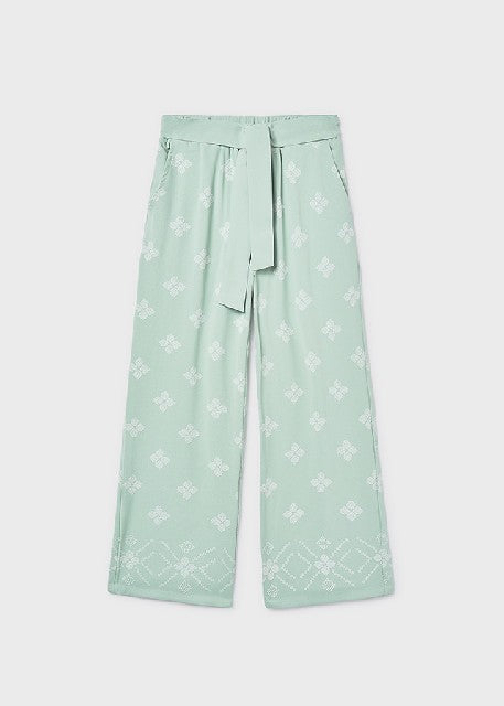 Pantalon largo estampado      Salvia