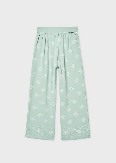 Pantalon largo estampado      Salvia