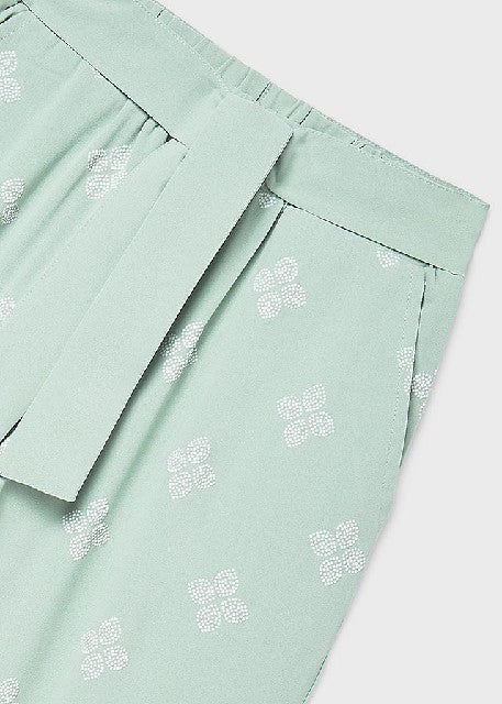 Pantalon largo estampado      Salvia