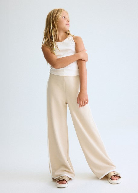Pantalon largo punto crepe    Arena