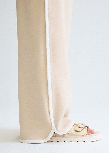 Pantalon largo punto crepe    Arena