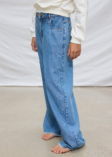 Pantalon largo tejano fluido  Medio