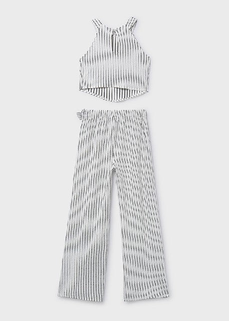 Conj. pantalon largo rayas    Crd-negro